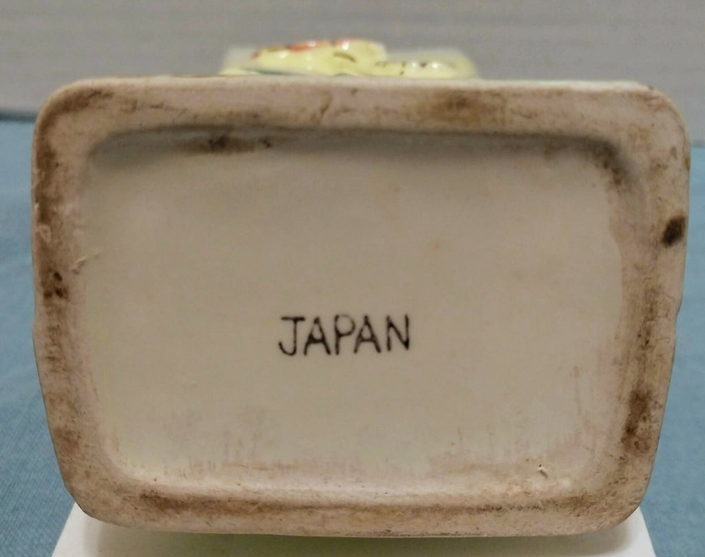 Vintage Ceramic Vase with Flowers Made In Japan