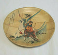 Vintage Hand Painted Han Kan Oriental Wood Plate 6" diameter