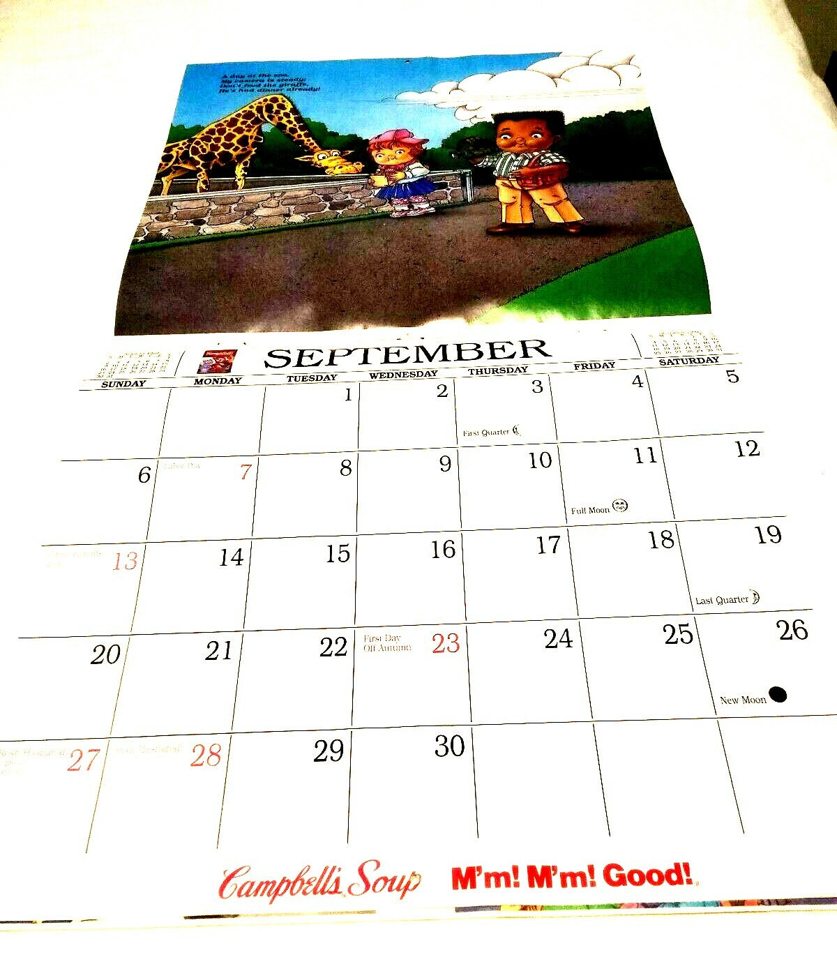 Vintage Space Rocket Campbell Kid Wall Calendar