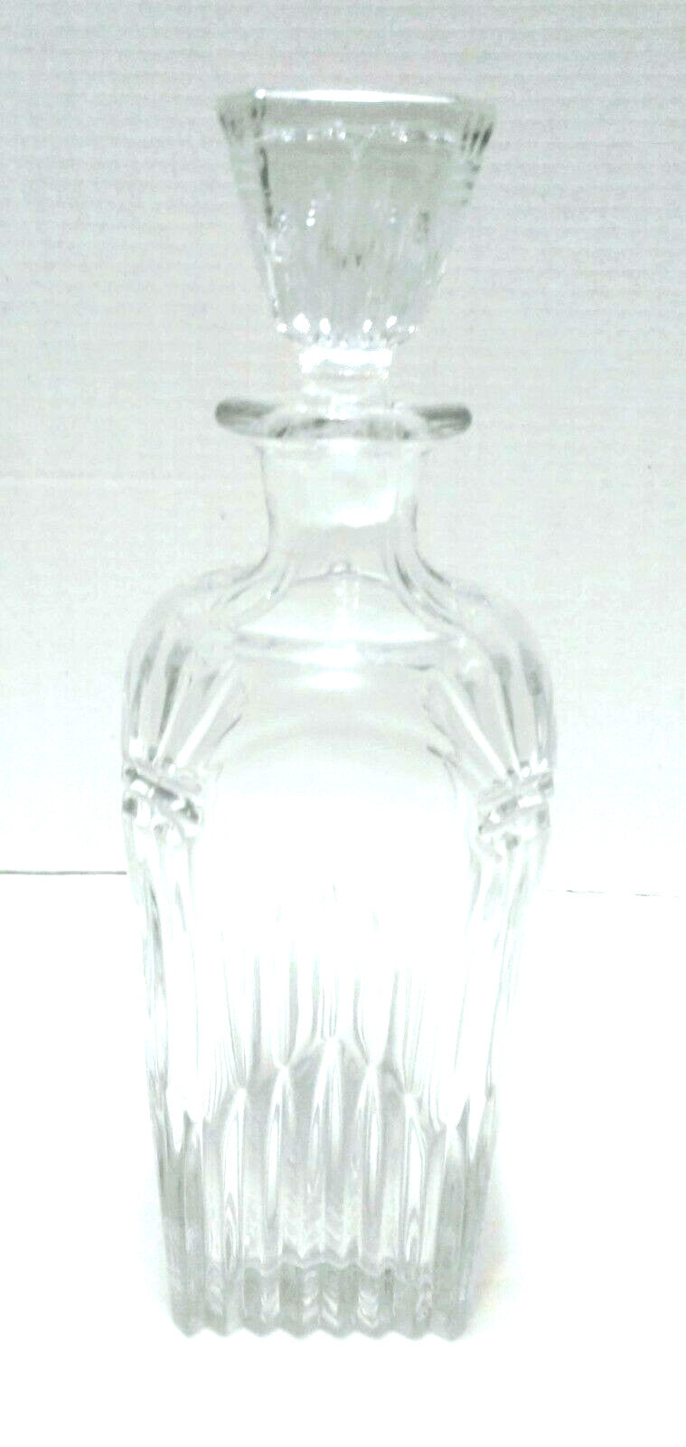 Lead Crystal Mid Century Rye Decanter 10 3/4"
