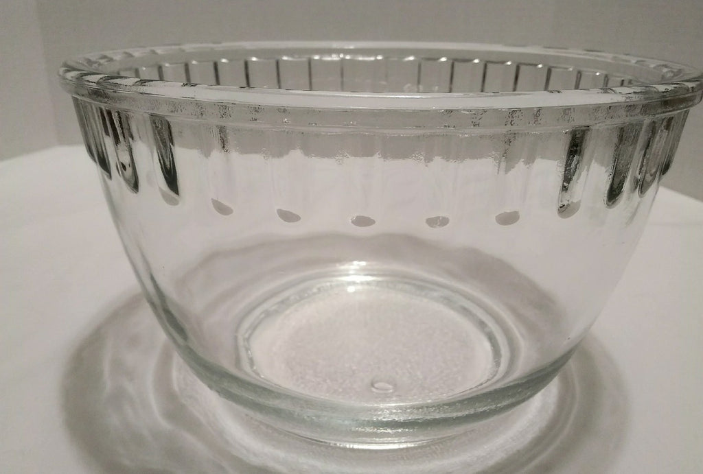 Vintage Mixing Bowl Quartz Large Cut Glass USA