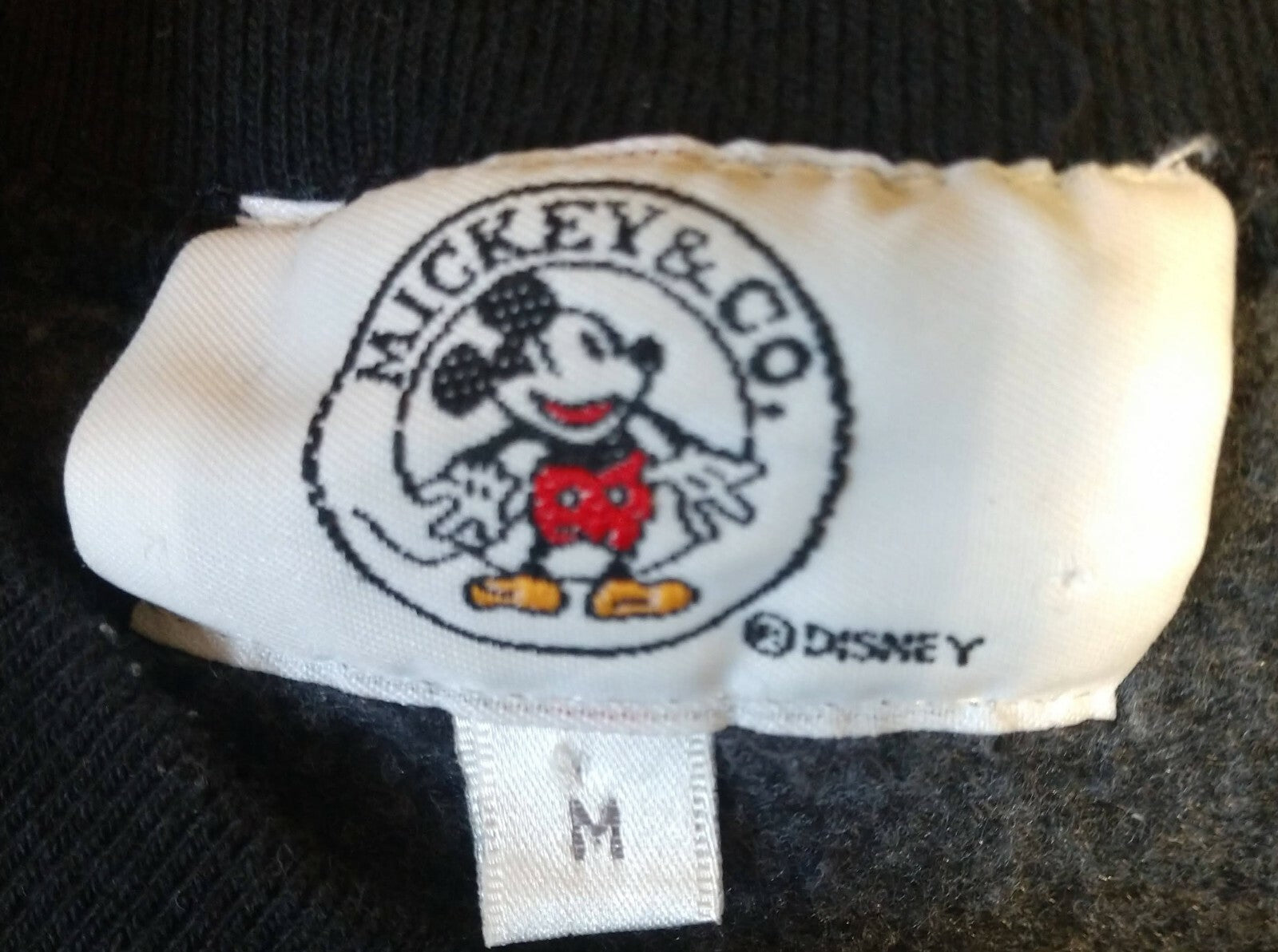 Mickey & Co. "Mic Key" Disney Sweatshirt M Black