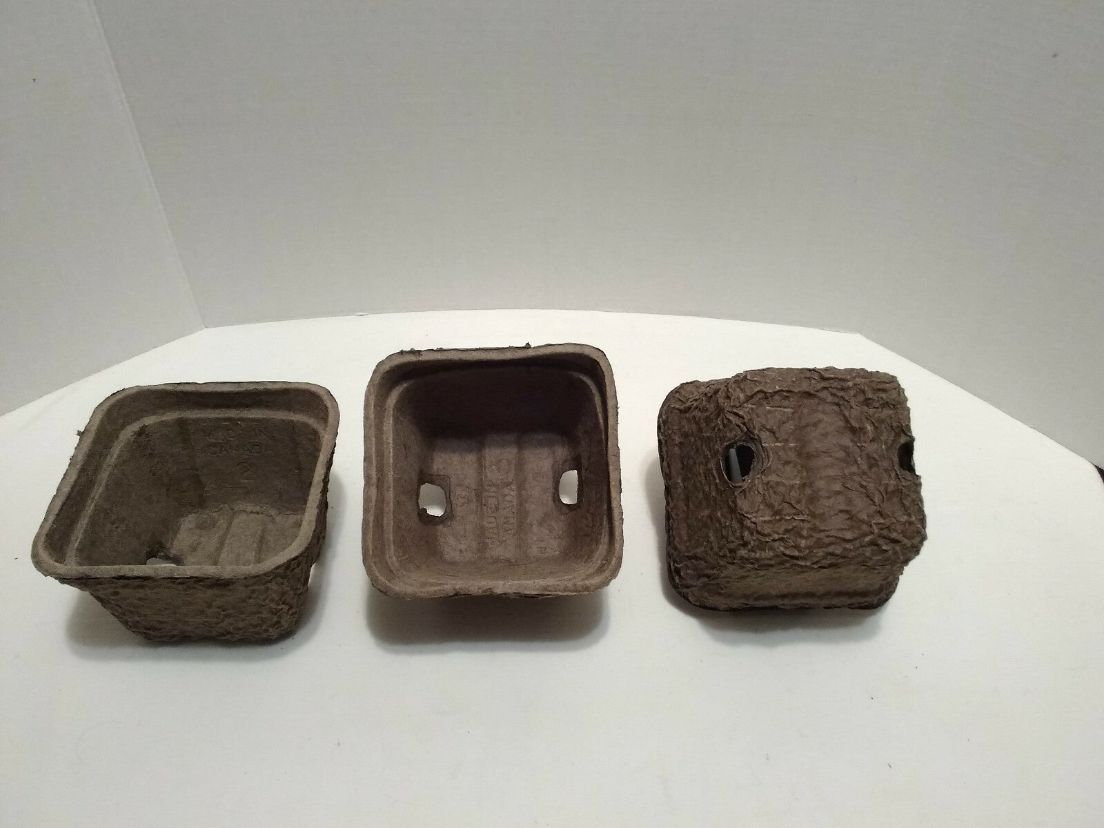 (Lot of 50 / 100 / 250)  Fiber Grow Square Pots 5.5" X 3.5" Tall Coir Pots