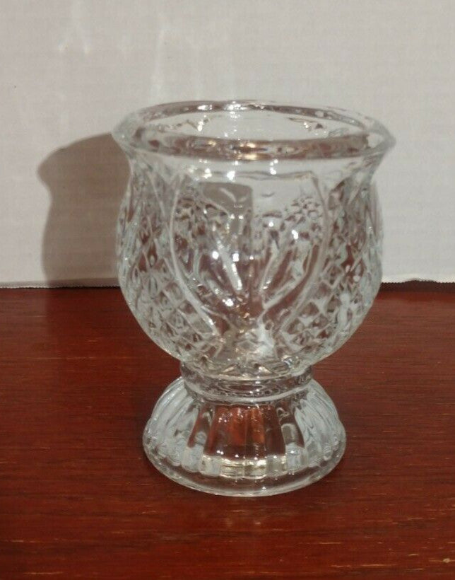 Vintage Avon Clear Glass Pineapple Tea Light Candle Votive by Fostoria