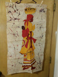 Vintage African Batik Cloth Painting Textiles Signed