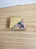 Vintage Small Wood Box with small Semi Precious Stones