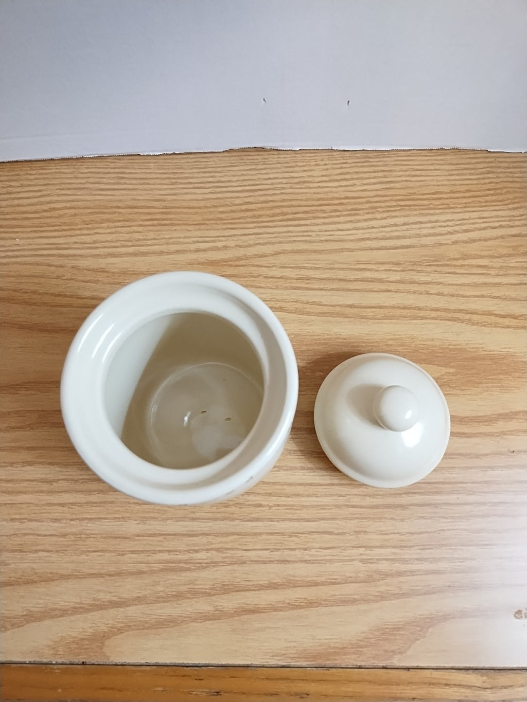 Small Pottery Crock With Lid