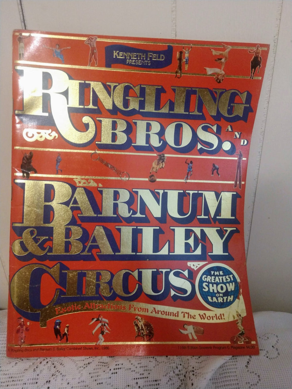 Vintage K Feld Presents Ringling Bros. & Barnum & Bailey 116 Edition Souvenir