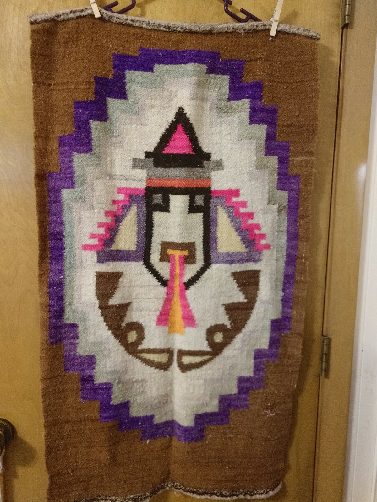 Vintage Native American Weaved Tapestry Art