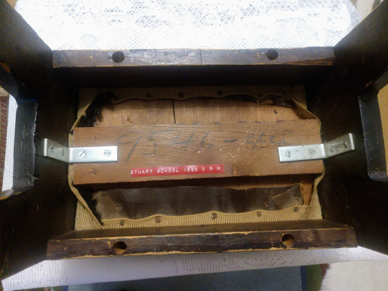 Antique 19th Century French Tapestry Footstool