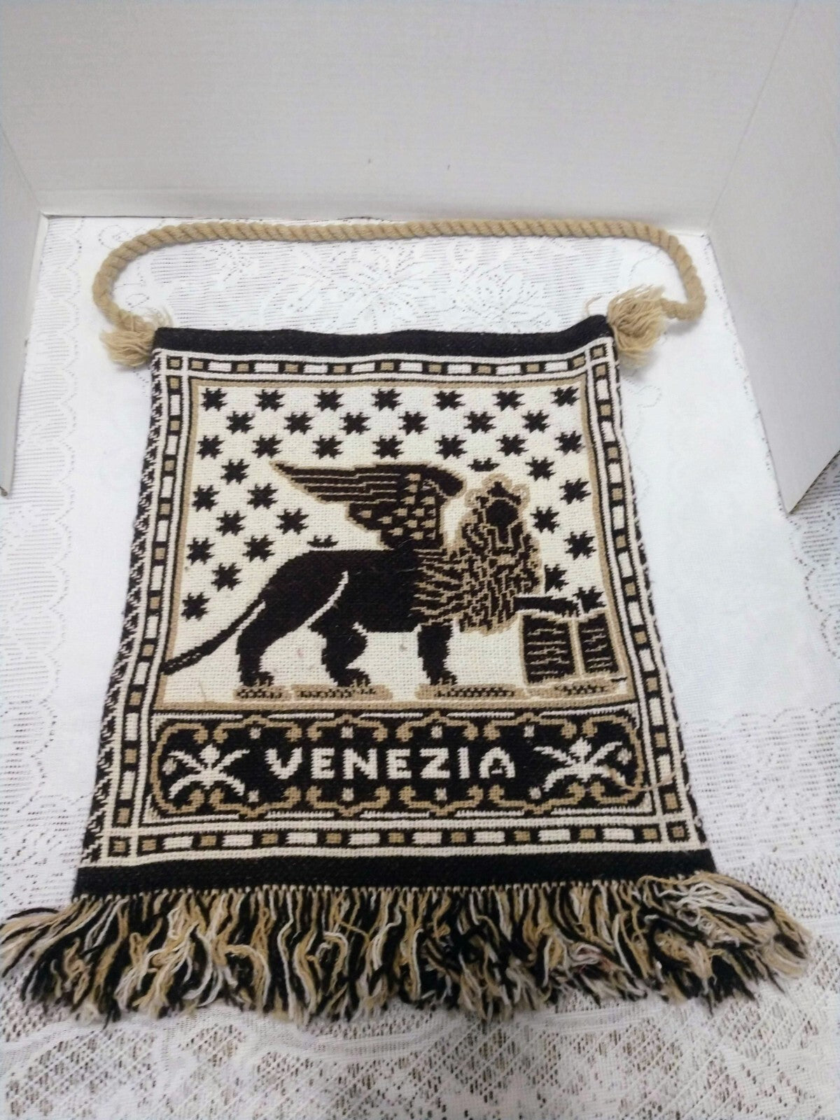 Vintage Venice Venezia Rialto Woven Hand Bag