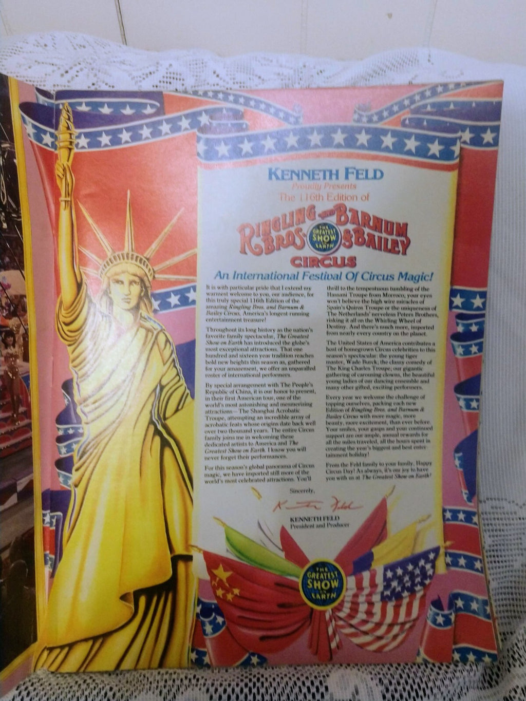 Vintage K Feld Presents Ringling Bros. & Barnum & Bailey 116 Edition Souvenir