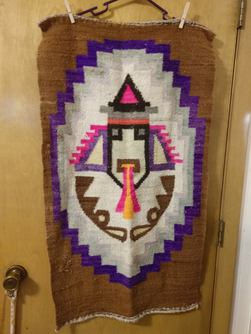 Vintage Native American Weaved Tapestry Art