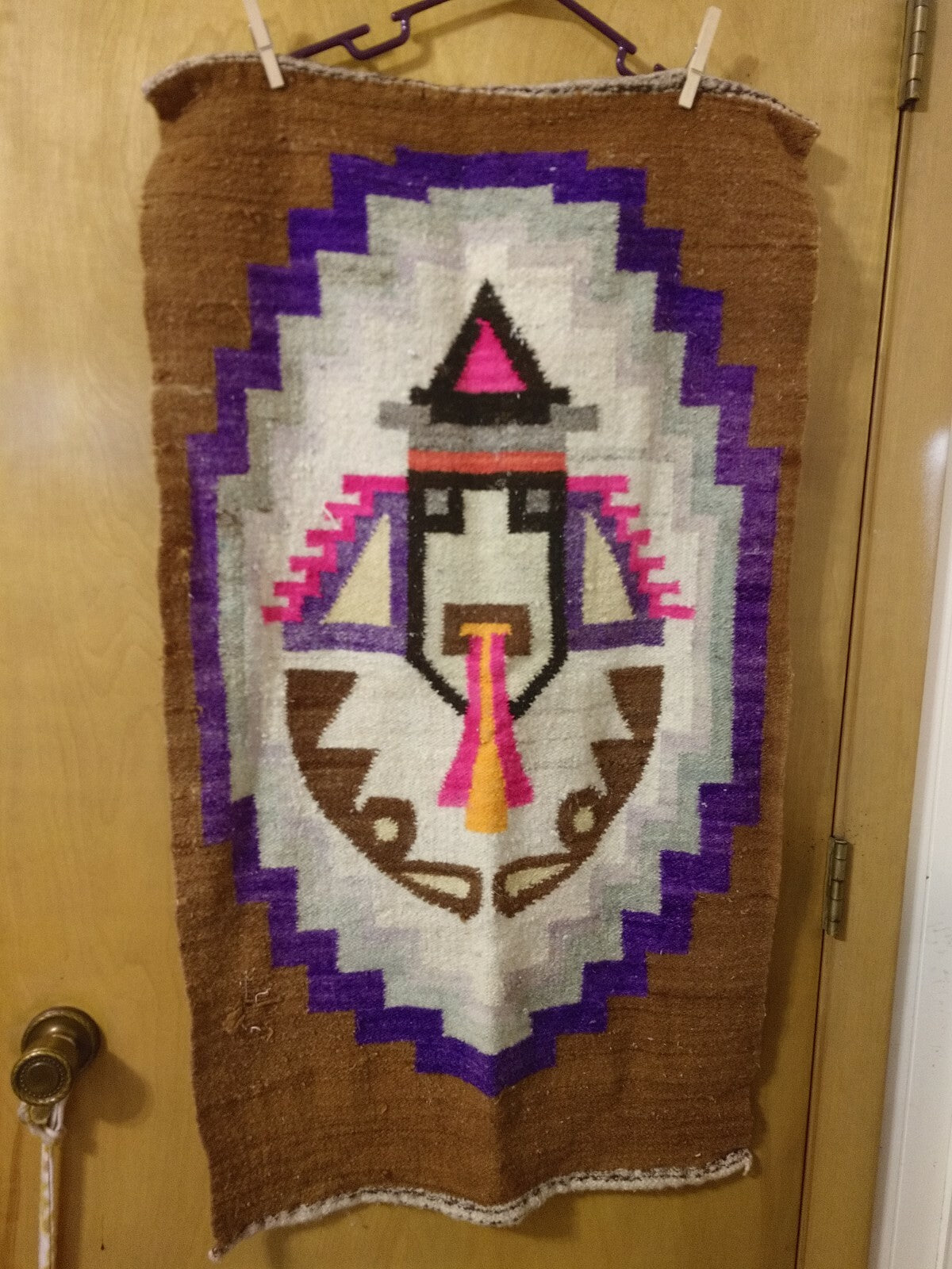 Vintage Native American Weaved Tapestry Art