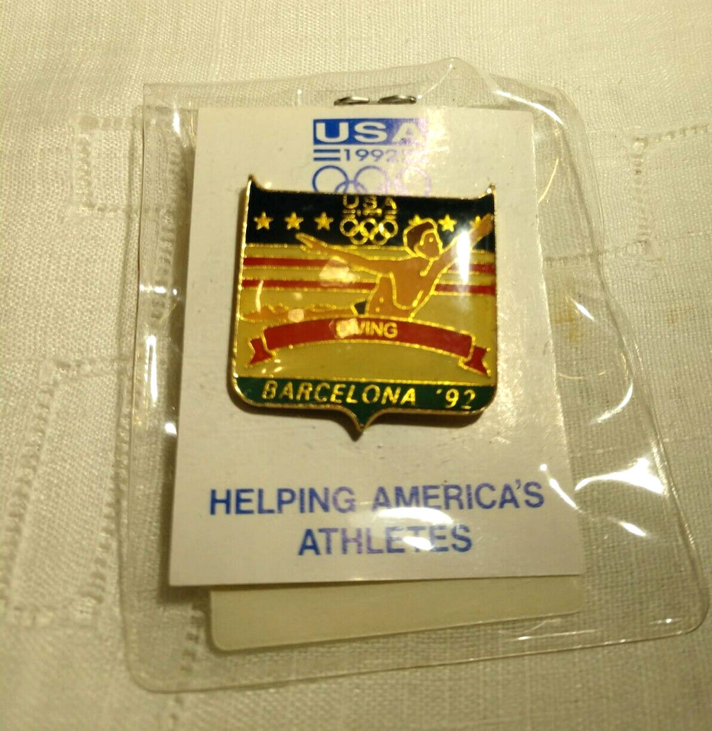 Vintage Olympic Diving Pin Barcelona 1992