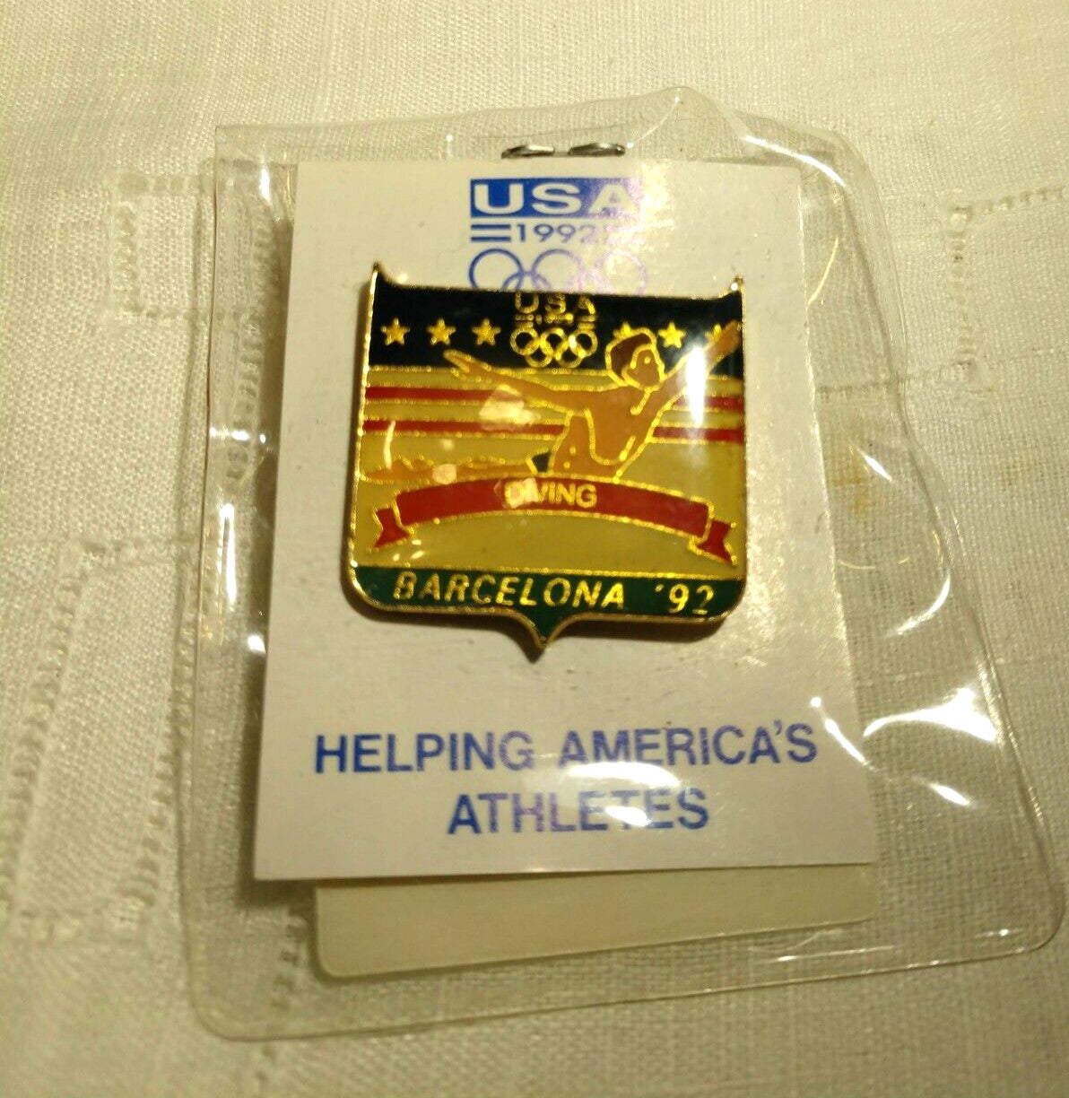 Vintage Olympic Diving Pin Barcelona 1992