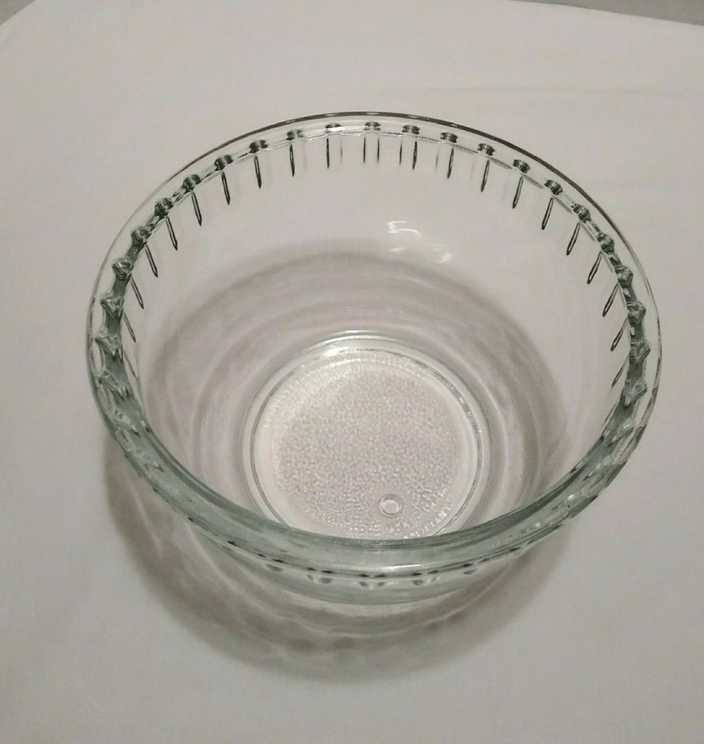 Vintage Mixing Bowl Quartz Large Cut Glass USA