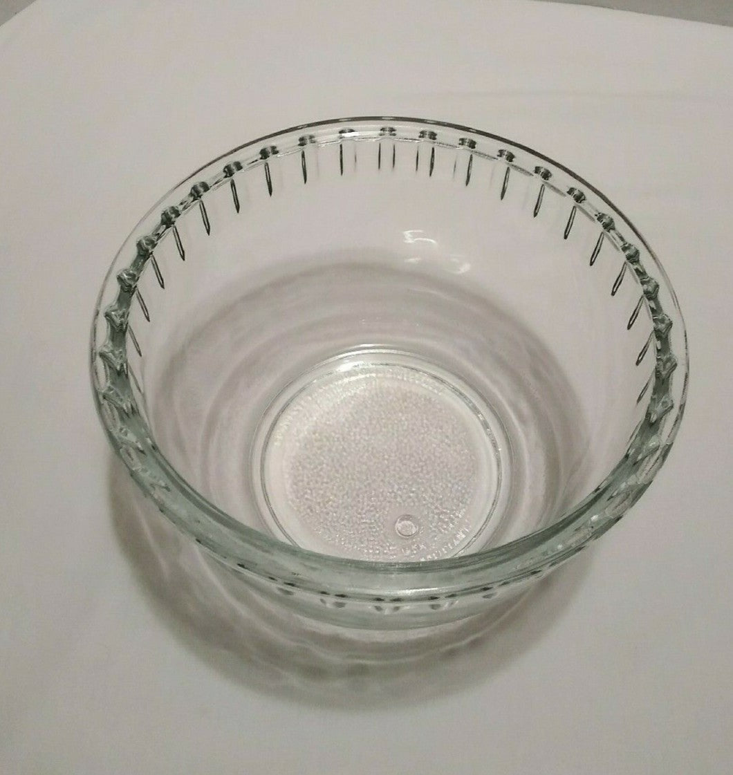 Vintage Mixing Bowl Quartz Large Cut Glass USA