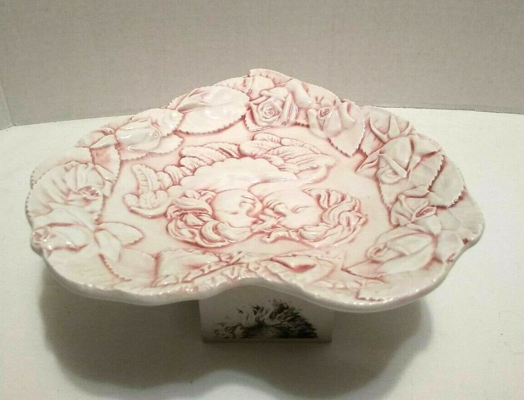 Cherub Heart Shaped Porcelain Dish #7360 Italy