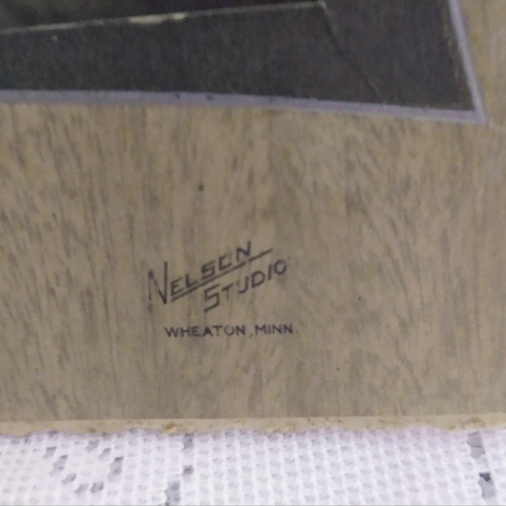 1940's Old Black and White Photograph Nelson Studio Wheaton Mn Ministers Family