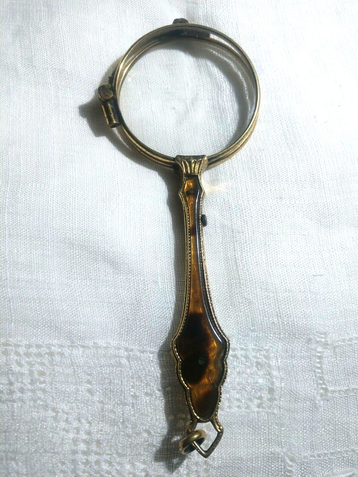 Antique Lorgnette Magnifying Opera Glasses Gold Plated