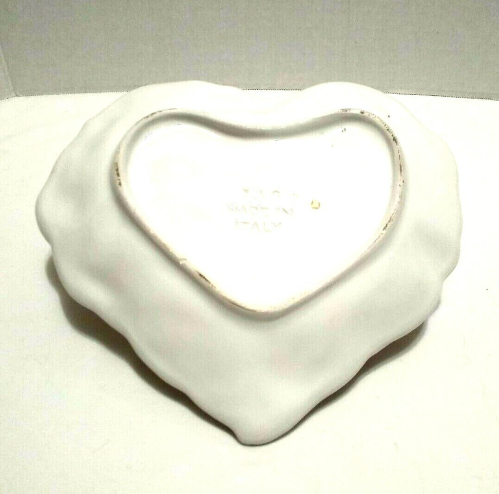 Cherub Heart Shaped Porcelain Dish #7360 Italy