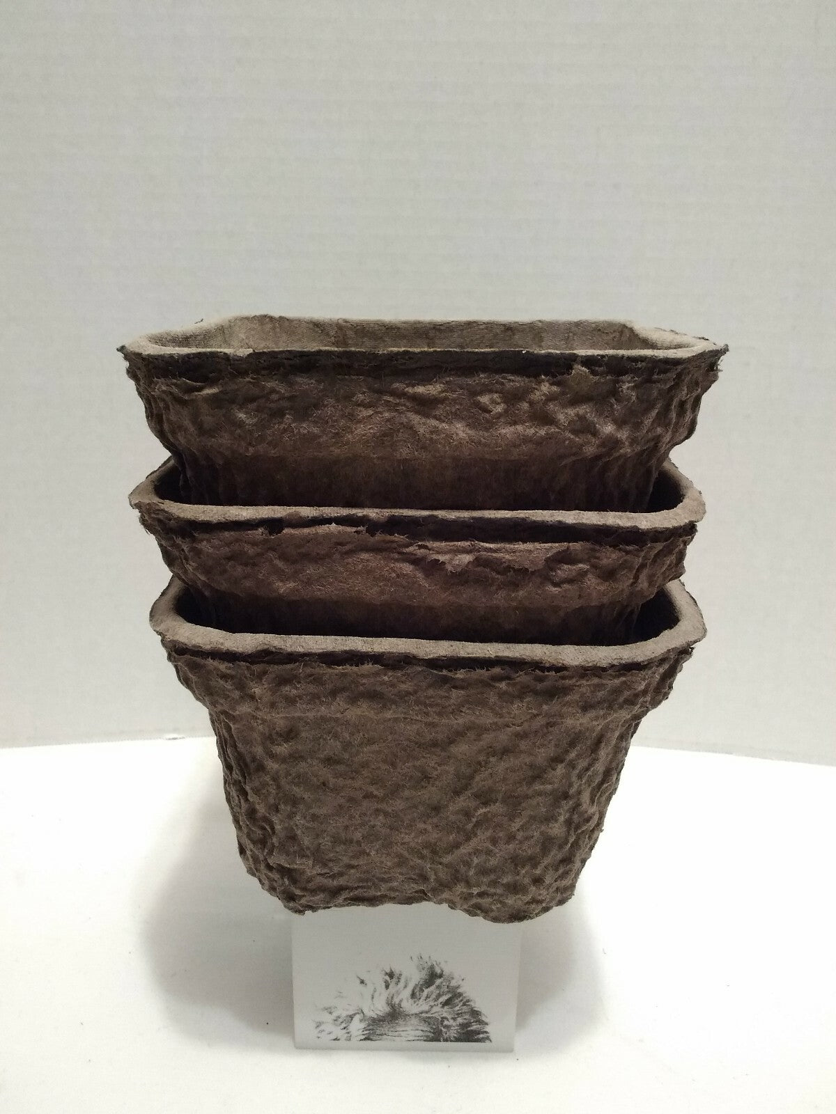 (Lot of 50 / 100 / 250)  Fiber Grow Square Pots 5.5" X 3.5" Tall Coir Pots