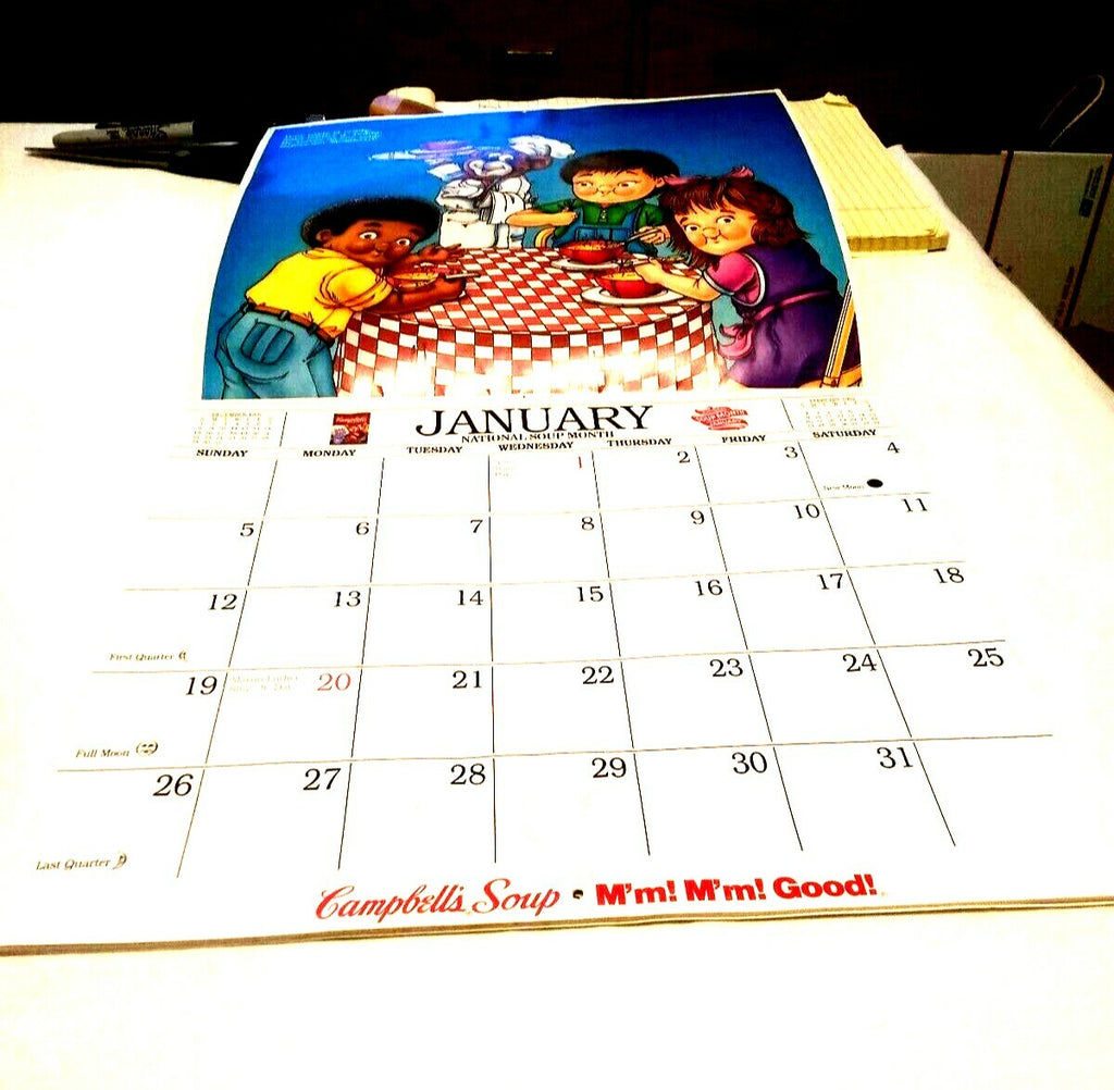 Vintage Space Rocket Campbell Kid Wall Calendar
