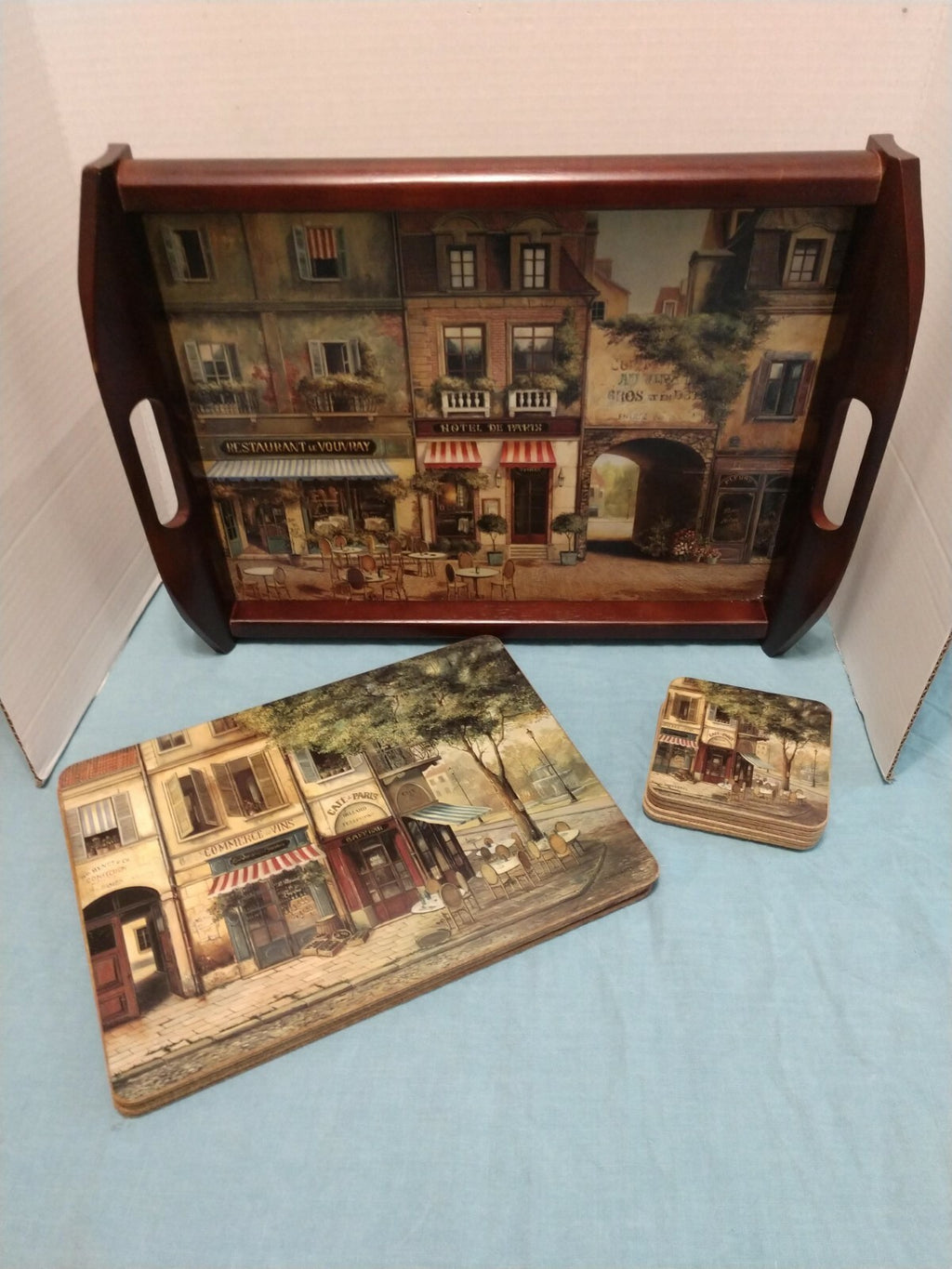 Pimpernel Parisian Scenes Collection Tray, Placemats & Coaster Set