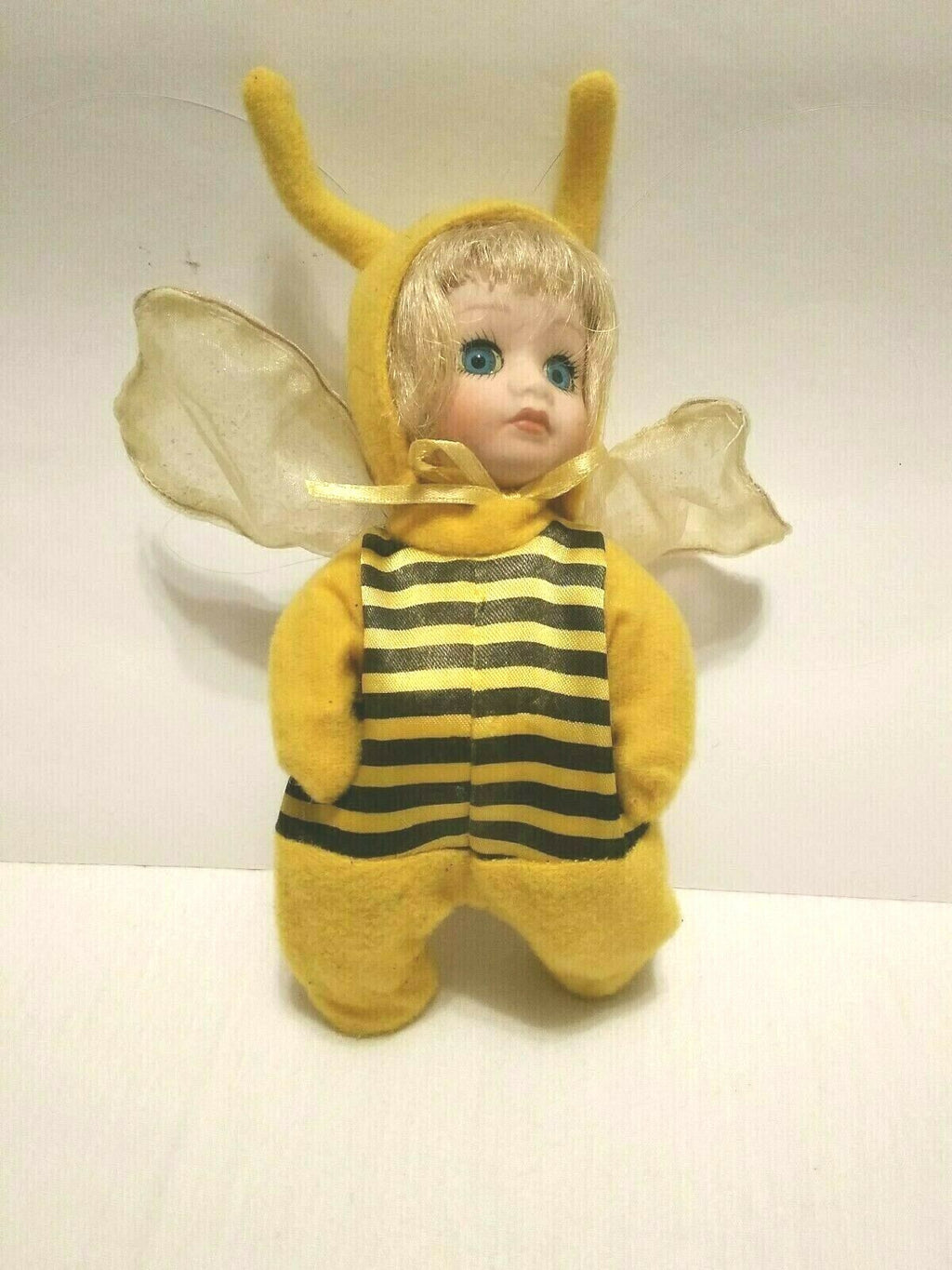 Vintage Full Body Bumble Bee Porcelain Doll Delton NIB 6