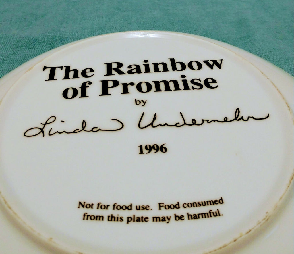 Noah's Ark Collector Plate RAINBOW OF PROMISE 1996 Linda Undernehr 8" Porcelain