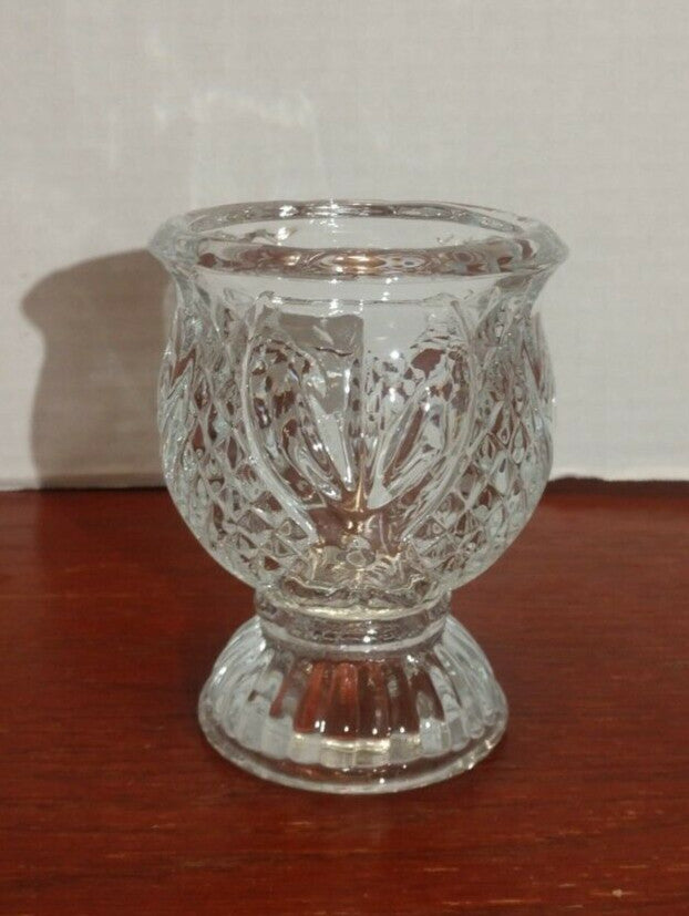 Vintage Avon Clear Glass Pineapple Tea Light Candle Votive by Fostoria
