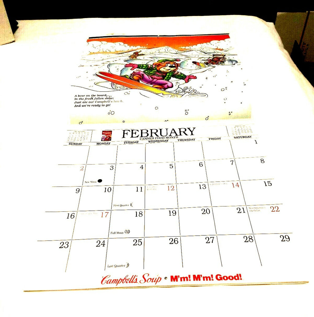 Vintage Space Rocket Campbell Kid Wall Calendar