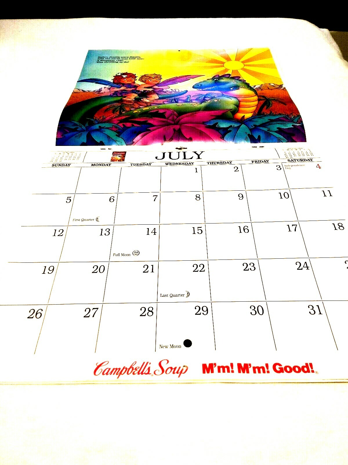 Vintage Space Rocket Campbell Kid Wall Calendar