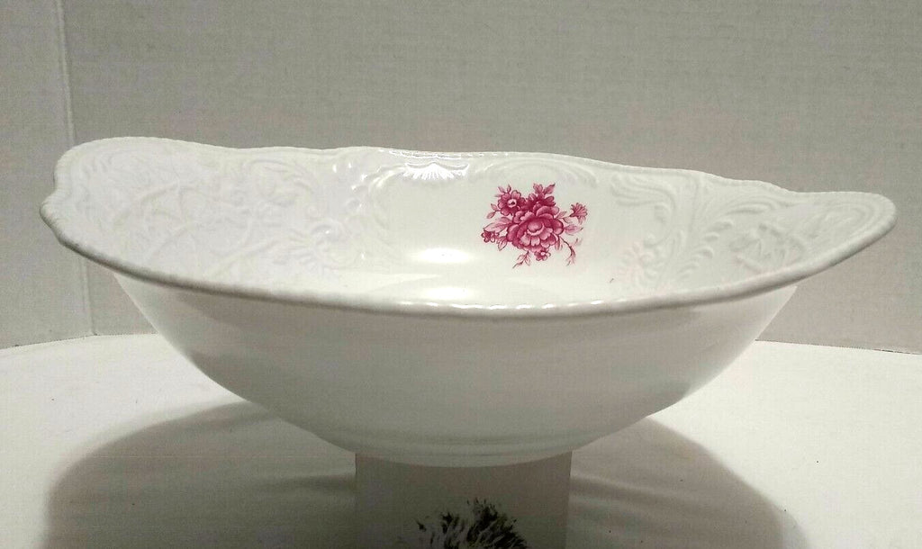 Laveno Large Embossed Oval Serving Bowl Italy