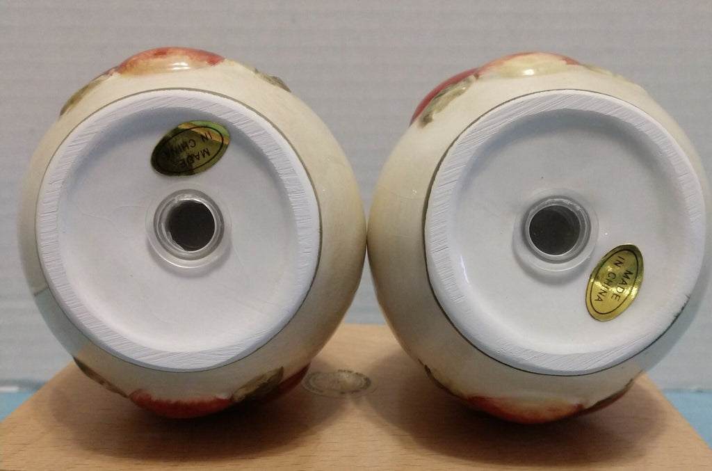 Vintage Porcelain Ceramic  Salt & Pepper Shakers with Cherries