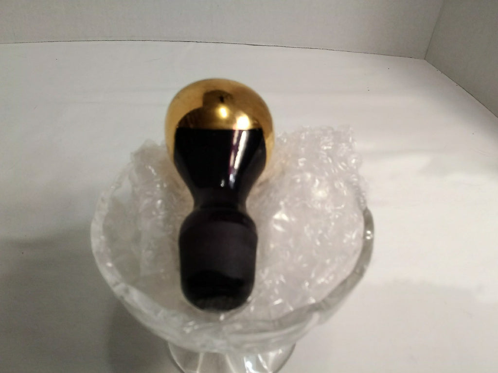 Glass Stopper with 24k gold trim over 3 1/4" Tall 3/4" Top 7/8" Stopper