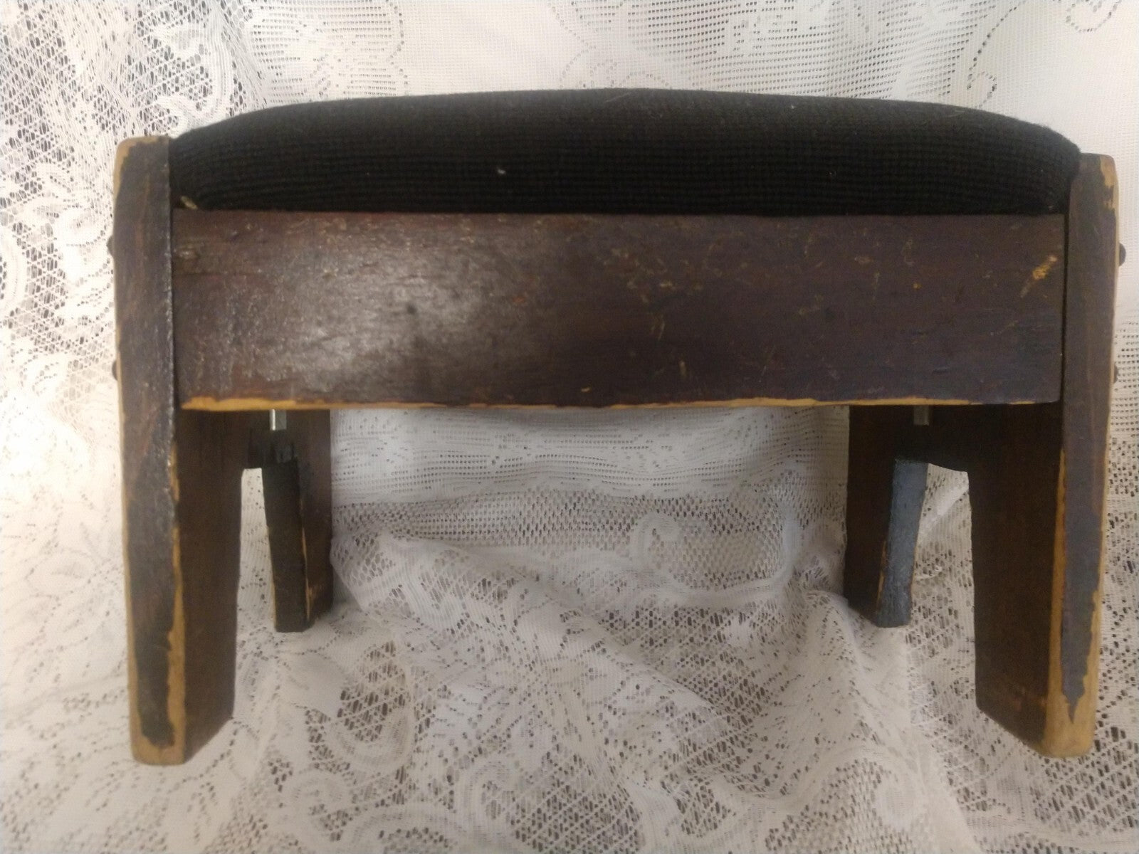 Antique 19th Century French Tapestry Footstool