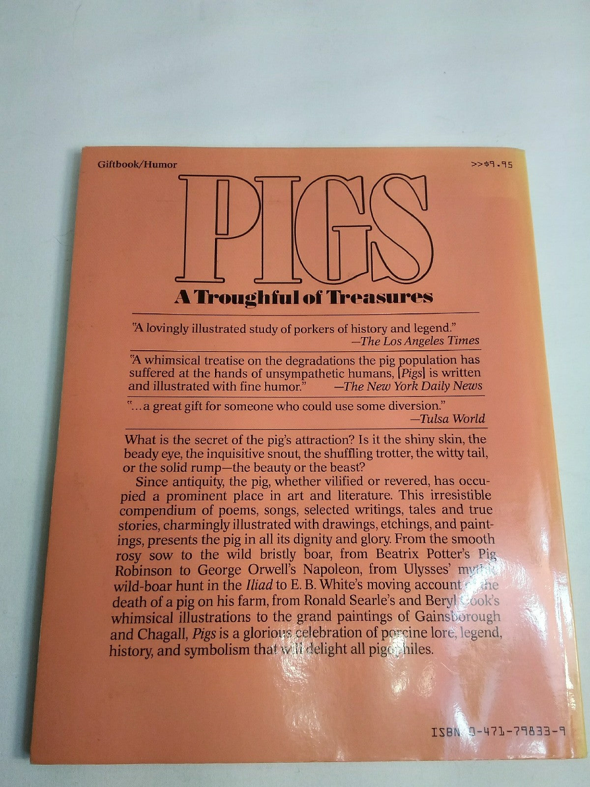 PIGS Book-A Troughful of Treasures by Sarah Bowman & Lucinda Vardey First Editio