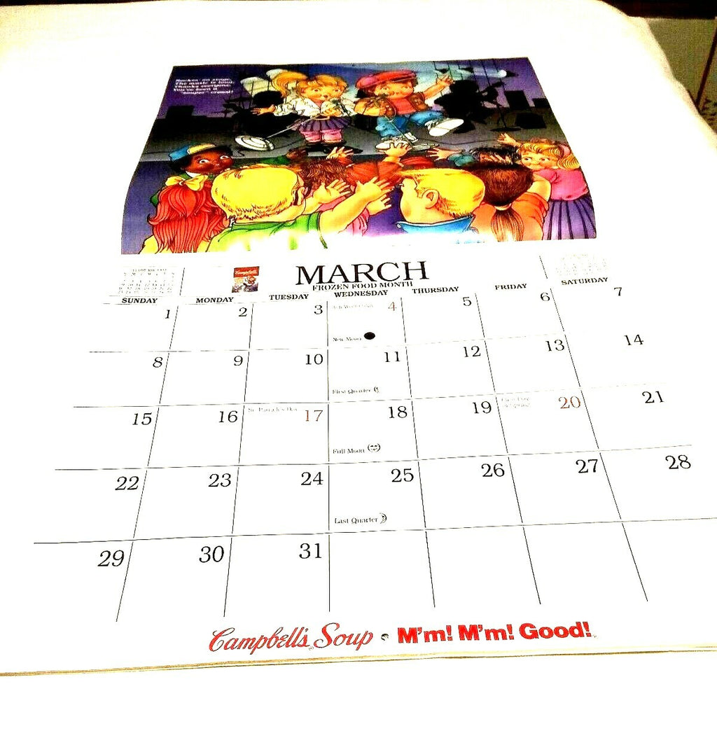 Vintage Space Rocket Campbell Kid Wall Calendar