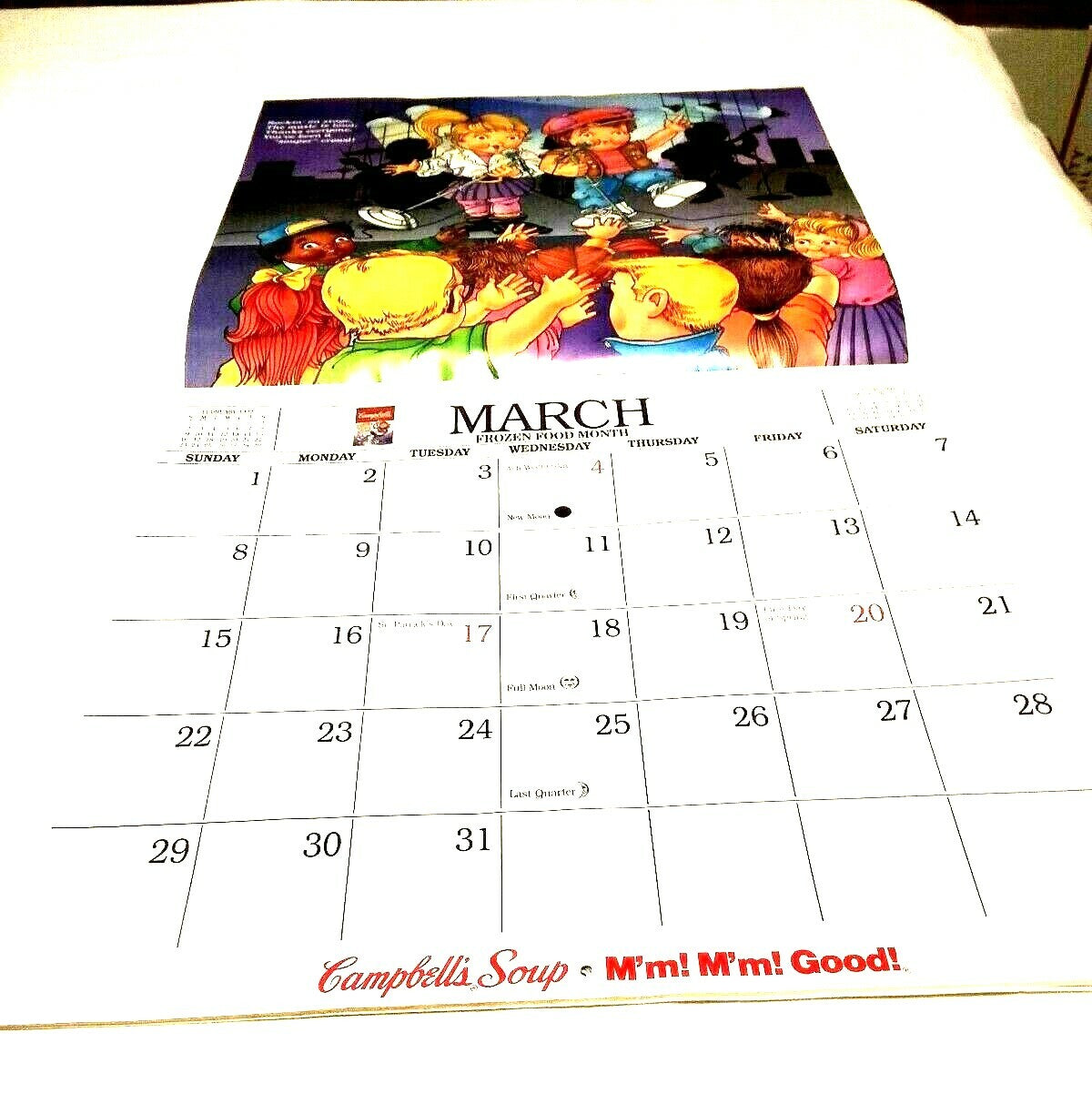 Vintage Space Rocket Campbell Kid Wall Calendar