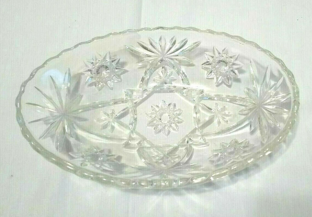 Vintage Anchor Hocking Pressed Glass Early American Dish Set
