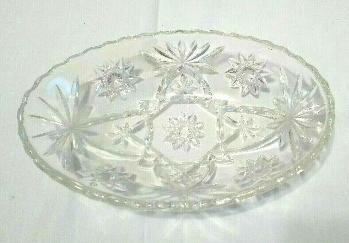 Vintage Anchor Hocking Pressed Glass Early American Dish Set