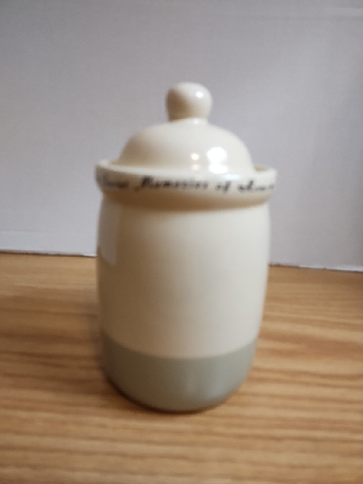 Small Pottery Crock With Lid