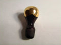 Glass Stopper with 24k gold trim over 3 1/4" Tall 3/4" Top 7/8" Stopper