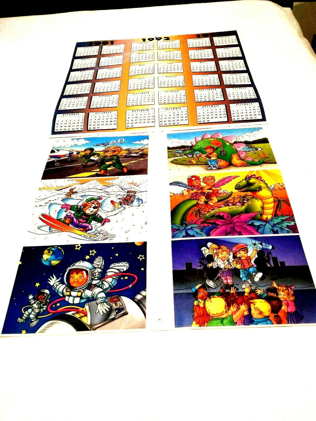 Vintage Space Rocket Campbell Kid Wall Calendar