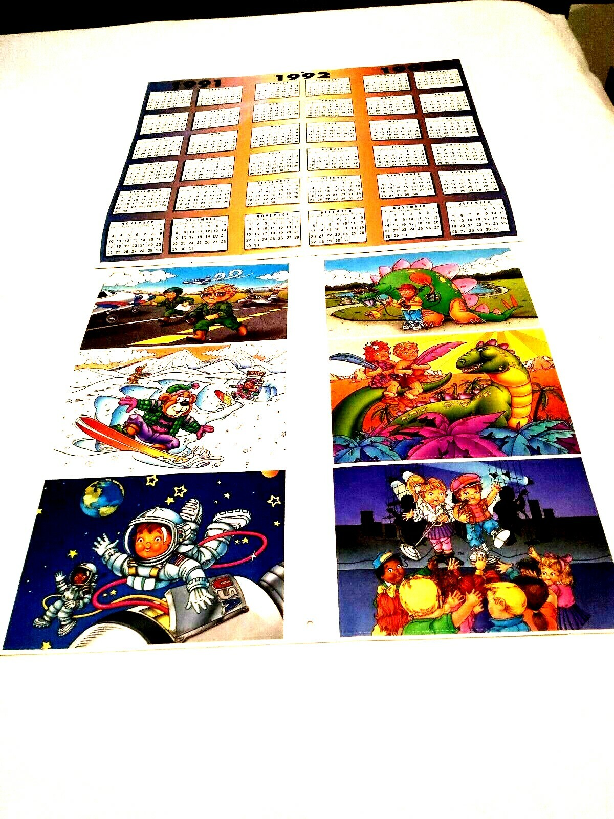 Vintage Space Rocket Campbell Kid Wall Calendar