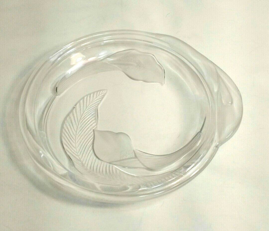 Vintage Decorative Clear Glass Fruit Plates Dessert Salad Appetizers 7" Set of 4